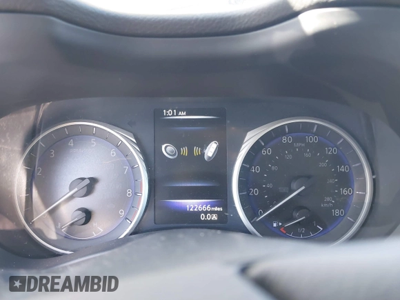 2015 Infiniti Q50 with VIN JN1BV7AR4FM407078, listed as a IAAI auction lot 41680093 with 122,666 mi miles. Bid and sale history available at carsss.com. Image 7.