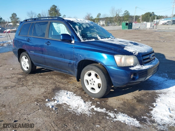 2006 Toyota Highlander w/3rd Row with VIN JTEEP21A060180251, listed as a IAAI auction lot 41589538 with 204,125 mi miles. Bid and sale history available at carsss.com. Image 1.