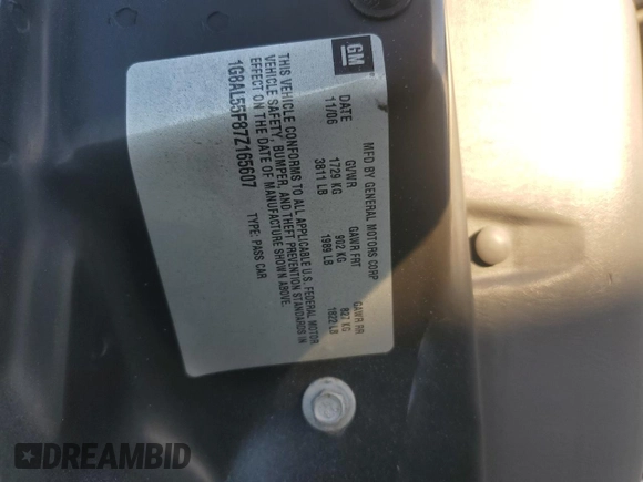 2007 Saturn ION ION 3 z VIN 1G8AL55F87Z165607, wystawiony jako Copart lot #49627375 z przebiegiem 183 656 mil mil oraz Szkoda całkowita • Salvage title. Historia ofert i sprzedaży dostępna na DreamBid. Obrazek 14.