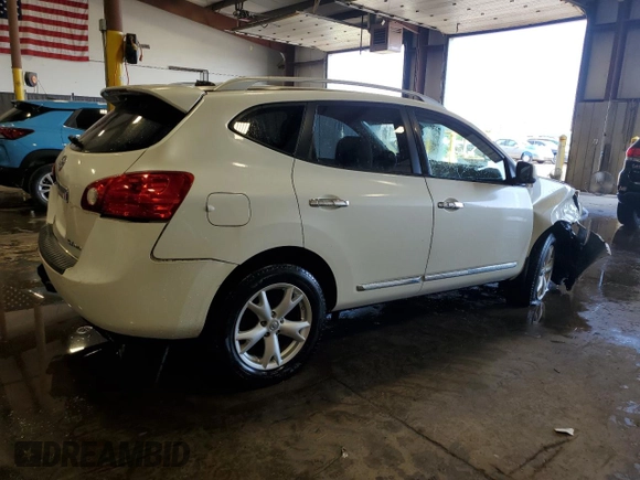 2011 Nissan Rogue S z VIN JN8AS5MV7BW264192, wystawiony jako Copart lot #59309585 z przebiegiem 52 504 mil mil oraz Szkoda całkowita • Salvage title. Historia ofert i sprzedaży dostępna na DreamBid. Obrazek 3.