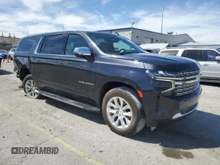 2023 Chevrolet Suburban Premier with VIN 1GNSCFKD3PR476310, listed as a Copart auction lot 53097665 with 38,392 mi miles and Salvage title. Bid and sale history available at DreamBid. Image 4.