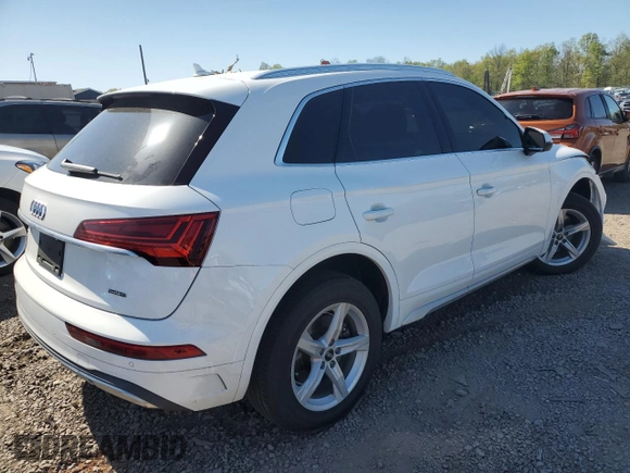 2022 Audi Q5 Premium with VIN WA1ABAFY8N2099612, listed as a Copart auction lot 53869445 with 32,603 mi miles and Salvage title. Bid and sale history available at DreamBid. Image 3.