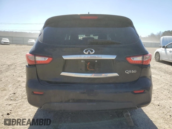 2014 Infiniti QX60 with VIN 5N1AL0MN3EC515836, listed as a Copart auction lot 46656265 with 0 mi miles and Salvage Title. Bid and sale history available at carsss.com. Image 6.