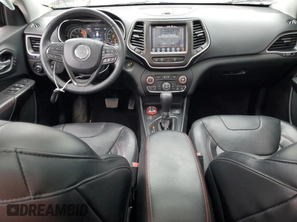 2019 Jeep Cherokee Trailhawk Elite z VIN 1C4PJMBN7KD211588, wystawiony jako Copart lot #49307824 z przebiegiem 54 781 mil mil oraz Szkoda całkowita • Salvage title. Historia ofert i sprzedaży dostępna na DreamBid. Obrazek 8.