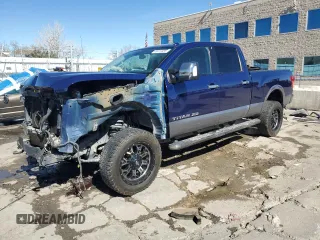 2017 Nissan Titan XD PRO-4X with VIN 1N6BA1F41HN575936, listed as a Copart auction lot 49919955 with 115,416 mi miles and Salvage Title. Bid and sale history available at carsss.com. Image 1.
