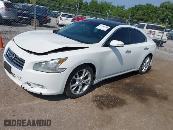 2012 Nissan Maxima SV with VIN 1N4AA5AP9CC805532, listed as a IAAI auction lot 42489288 with 198,553 mi miles and . Bid and sale history available at DreamBid. Image 2.