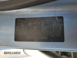 2006 Kia Sorento LX with VIN KNDJD733X65578898, listed as a Copart auction lot 60261065 with 144,087 mi miles and Salvage title. Bid and sale history available at DreamBid. Image 13.