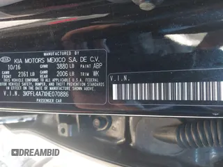 2017 Kia Forte LX with VIN 3KPFL4A7XHE070886, listed as a IAAI auction lot 41882091 with 46,035 mi miles and . Bid and sale history available at carsss.com. Image 9.