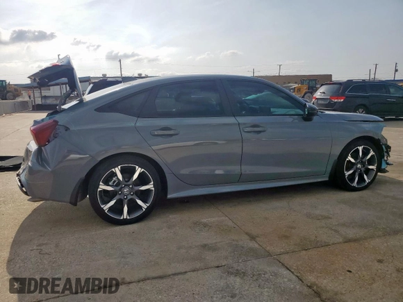 2025 Honda Civic Sedan Hybrid Sport with VIN 2HGFE4F87SH303311, listed as a Copart auction lot 54531165 with 2,573 mi miles and Salvage Title. Bid and sale history available at carsss.com. Image 3.