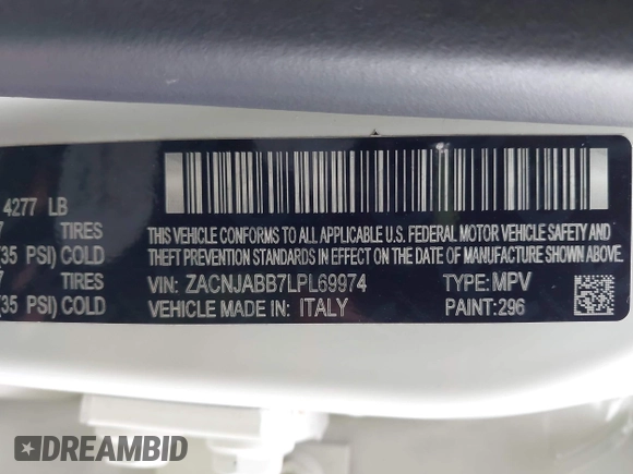 2020 Jeep Renegade Latitude с VIN ZACNJABB7LPL69974, выставлен на аукционе IAAI как лот 42265784 с пробегом 105 101 миль миль и . История ставок и продаж доступна на DreamBid. Изображение 9.