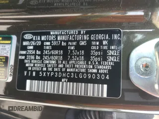 2020 Kia Telluride EX z VIN 5XYP3DHC3LG090304, wystawiony jako Copart lot #59858385 z przebiegiem 47 469 mil mil oraz Szkoda całkowita • Salvage title. Historia ofert i sprzedaży dostępna na DreamBid. Obrazek 13.