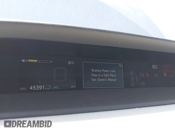 2017 Toyota Prius Two with VIN JTDKARFU7H3047752, listed as a IAAI auction lot 41706089 with 45,391 mi miles. Bid and sale history available at carsss.com. Image 7.
