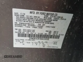 2019 Ford Flex SEL with VIN 2FMGK5C81KBA10332, listed as a Copart auction lot 76358444 with 132,371 mi miles and Salvage Title. Bid and sale history available at carsss.com. Image 12.
