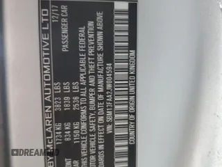 2018 McLaren 570S z VIN SBM13FAA2JW004594, wystawiony jako Copart lot #49730155 z przebiegiem Nie podano mil oraz Szkody całkowita. Historia ofert i sprzedaży dostępna na DreamBid. Obrazek 13.