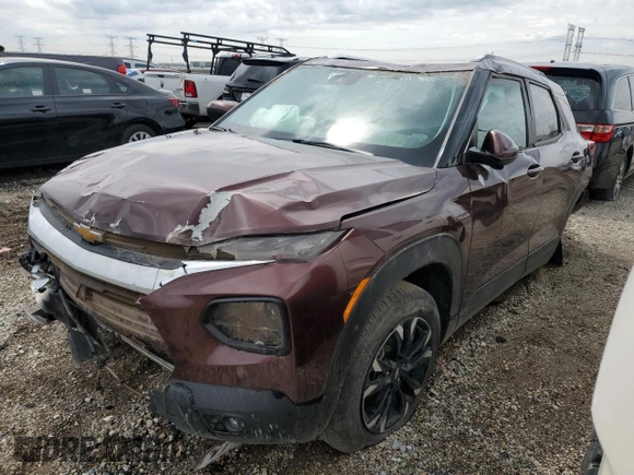 2022 Chevrolet TrailBlazer LT with VIN KL79MPS29NB135585, listed as a Copart auction lot 53976005 with 39,434 mi miles and Salvage Title. Bid and sale history available at carsss.com. Image 1.