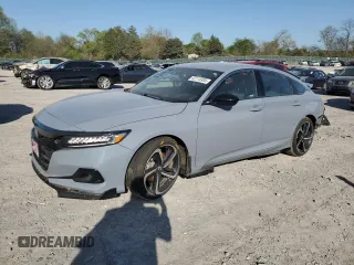 2021 Honda Accord Sport with VIN 1HGCV1F3XMA106527, listed as a Copart auction lot 52115305 with 48,476 mi miles and Salvage title. Bid and sale history available at DreamBid. Image 1.