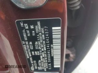 2020 Kia Optima EX Premium with VIN 5XXGU4L14LG424377, listed as a Copart auction lot 44209735 with 45,403 mi miles and Salvage Title. Bid and sale history available at carsss.com. Image 12.