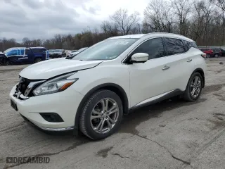 2015 Nissan Murano Platinum with VIN 5N1AZ2MH7FN234245, listed as a Copart auction lot 52851735 with 51,084 mi miles and Salvage Title. Bid and sale history available at carsss.com. Image 1.