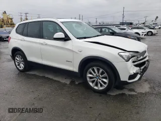 2017 BMW X3 xDrive28i with VIN 5UXWX9C56H0T09497, listed as a Copart auction lot 48904575 with 110,950 mi miles and Salvage Title. Bid and sale history available at DreamBid. Image 4.