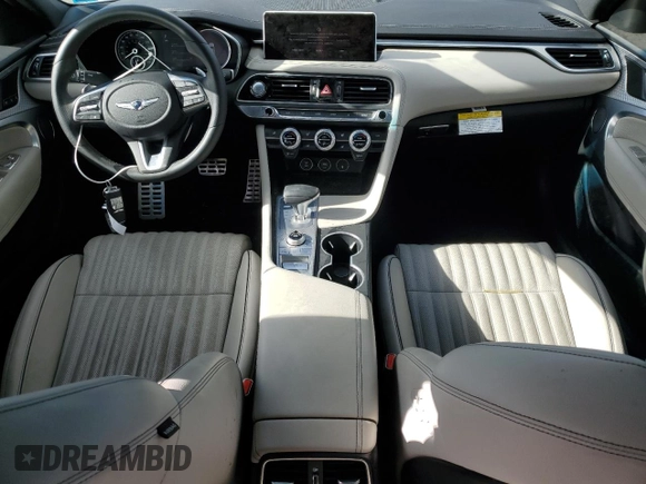 2023 Genesis G70 3.3T with VIN KMTG54TE5PU133386, listed as a Copart auction lot 84172474 with 7,860 mi miles and Salvage title. Bid and sale history available at DreamBid. Image 8.