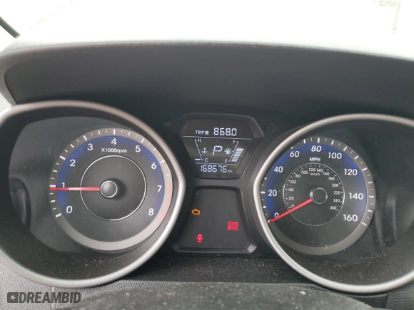 2016 Hyundai Elantra Value Edition with VIN KMHDH4AE7GU474909, listed as a Copart auction lot 53923735 with 168,676 mi miles and Clean Title. Bid and sale history available at carsss.com. Image 9.