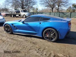 2014 Chevrolet Corvette Z51 3LT with VIN 1G1YM2D71E5129832, listed as a Copart auction lot 42787075 with 68,404 mi miles and Salvage title. Bid and sale history available at DreamBid. Image 2.
