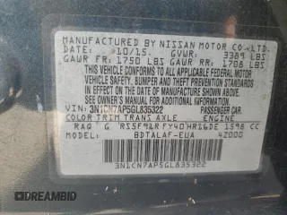 2016 Nissan Versa S with VIN 3N1CN7AP5GL835322, listed as a Copart auction lot 64558285 with 85,811 mi miles and Clean title. Bid and sale history available at DreamBid. Image 12.