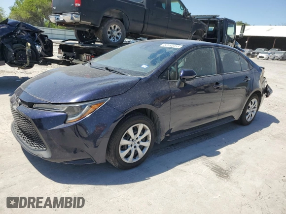 2022 Toyota Corolla LE with VIN 5YFEPMAE1NP276235, listed as a Copart auction lot 52593455 with 69,089 mi miles and Salvage Title. Bid and sale history available at carsss.com. Image 1.