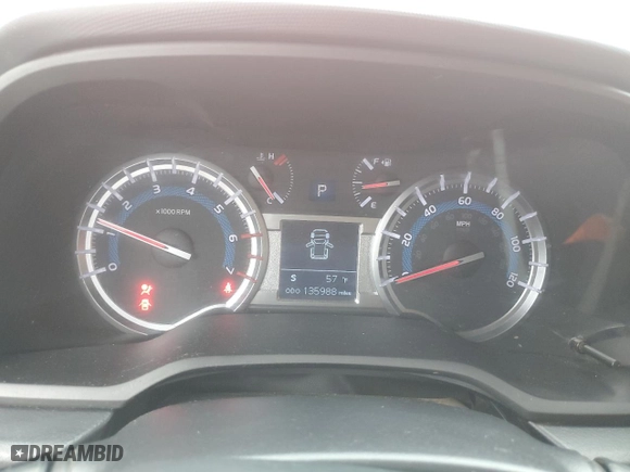 2019 Toyota 4Runner SR5 with VIN JTEZU5JR9K5198763, listed as a Copart auction lot 48118725 with 135,988 mi miles and Salvage Title. Bid and sale history available at carsss.com. Image 9.