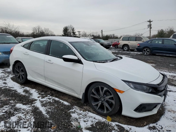 2020 Honda Civic Sedan Sport with VIN 2HGFC2F89LH506406, listed as a Copart auction lot 43236115 with 39,214 mi miles and Salvage Title. Bid and sale history available at carsss.com. Image 4.