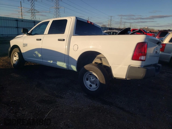 2023 Ram 1500 Tradesman with VIN 3C6RR7KG7PG555086, listed as a Copart auction lot 79924014 with 35,476 mi miles and Salvage title. Bid and sale history available at DreamBid. Image 2.