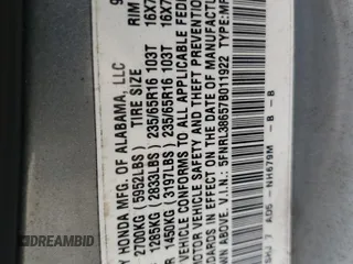 2007 Honda Odyssey EX-L z VIN 5FNRL38657B011922, wystawiony jako Copart lot #56147975 z przebiegiem 149 451 mil mil oraz Szkoda całkowita • Salvage title. Historia ofert i sprzedaży dostępna na DreamBid. Obrazek 14.