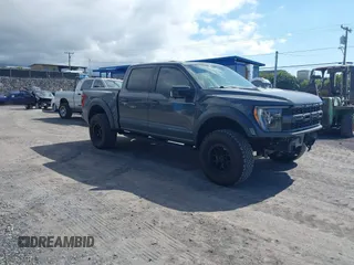2021 Ford F-150 Raptor with VIN 1FTFW1RG3MFC63326, listed as a IAAI auction lot 41170333 with 4,312 mi miles and . Bid and sale history available at carsss.com. Image 1.