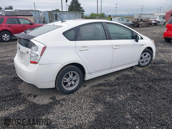 2011 Toyota Prius I with VIN JTDKN3DU8B5371440, listed as a IAAI auction lot 42097626 with 169,609 mi miles. Bid and sale history available at carsss.com. Image 4.