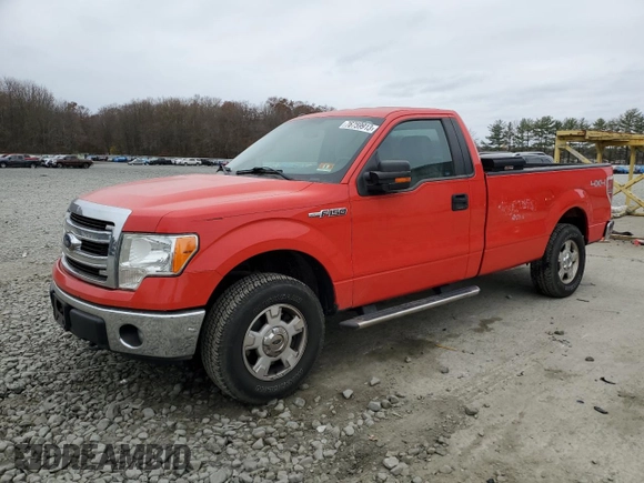 2014 Ford F-150 XL with VIN 1FTNF1EF7EKE29025, listed as a Copart auction lot 76759913 with 163,821 mi miles and Salvage Title. Bid and sale history available at carsss.com. Image 1.