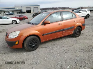 2009 Kia Rio LX with VIN KNADE223596475804, listed as a Copart auction lot 48222145 with 142,550 mi miles and Salvage Title. Bid and sale history available at carsss.com. Image 1.