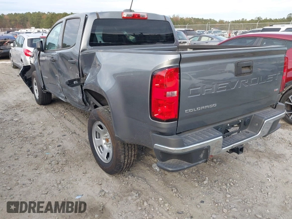2022 Chevrolet Colorado 2WD Work Truck with VIN 1GCGSBEN4N1319525, listed as a IAAI auction lot 41070216 with 22,337 mi miles and . Bid and sale history available at DreamBid. Image 3.