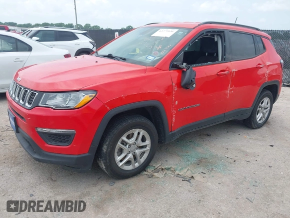 2018 Jeep Compass Sport with VIN 3C4NJCAB0JT461627, listed as a IAAI auction lot 42279936 with 126,930 mi miles and . Bid and sale history available at DreamBid. Image 2.
