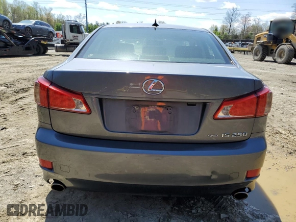 2013 Lexus IS 250 with VIN JTHCF5C25D2036068, listed as a Copart auction lot 52014305 with 130,819 mi miles and Salvage Title. Bid and sale history available at carsss.com. Image 6.