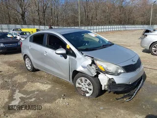 2014 Kia Rio LX with VIN KNADM4A35E6406377, listed as a IAAI auction lot 41739029 with 1 mi miles. Bid and sale history available at carsss.com. Image 6.