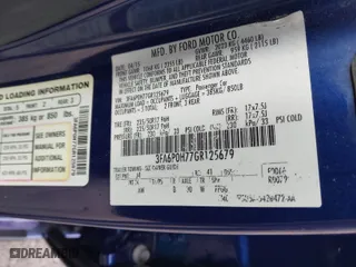 2016 Ford Fusion SE with VIN 3FA6P0H77GR125679, listed as a IAAI auction lot 41567837 with 218,251 mi miles. Bid and sale history available at carsss.com. Image 9.