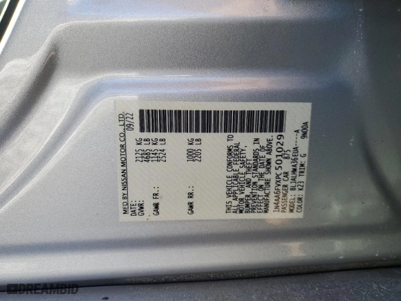 2023 Nissan Maxima Platinum with VIN 1N4AA6FVXPC501029, listed as a Copart auction lot 46480115 with 17,097 mi miles and Salvage Title. Bid and sale history available at carsss.com. Image 13.