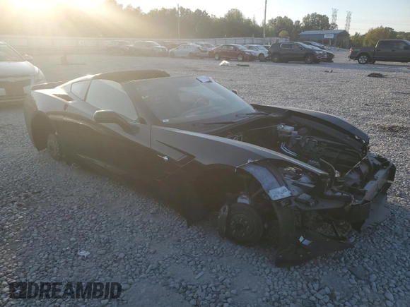 2019 Chevrolet Corvette 1LT with VIN 1G1YB2D73K5123693, listed as a Copart auction lot 75279184 with Not Provided miles and Salvage Title. Bid and sale history available at carsss.com. Image 4.