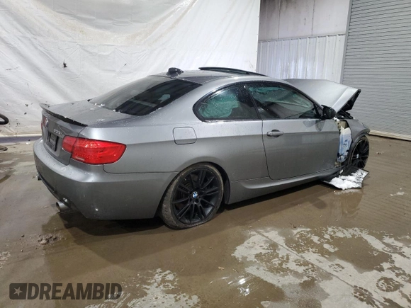 2012 BMW 3 Series 335i with VIN WBAKG7C52CE802607, listed as a Copart auction lot 82833794 with 0 mi miles and Salvage Title. Bid and sale history available at carsss.com. Image 3.