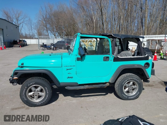 1997 Jeep Wrangler Sport with VIN 1J4FY19S2VP423426, listed as a IAAI auction lot 41734992 with 164,706 mi miles. Bid and sale history available at carsss.com. Image 14.