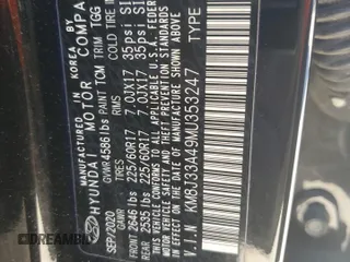 2021 Hyundai Tucson Value с VIN KM8J33A49MU353247, выставлен на аукционе Copart как лот 47199755 с пробегом 58 471 миль миль и Списание • Salvage title. История ставок и продаж доступна на DreamBid. Изображение 14.