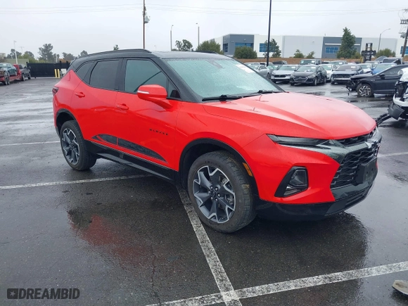 2022 Chevrolet Blazer RS with VIN 3GNKBERS5NS186565, listed as a IAAI auction lot 41454682 with 45,235 mi miles. Bid and sale history available at carsss.com. Image 1.