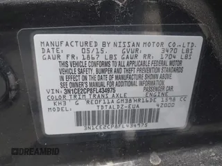 2015 Nissan Note S z VIN 3N1CE2CP8FL434975, wystawiony jako IAAI lot #42444018 z przebiegiem 67 260 mil mil oraz . Historia ofert i sprzedaży dostępna na DreamBid. Obrazek 9.
