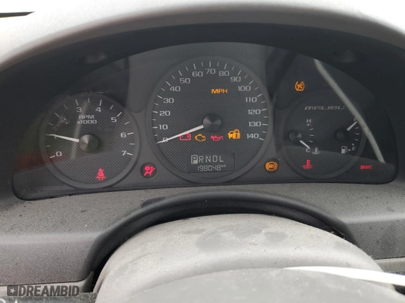 2005 Chevrolet Malibu LT with VIN 1G1ZU548X5F317483, listed as a Copart auction lot 48136965 with 198,048 mi miles and Salvage Title. Bid and sale history available at carsss.com. Image 9.