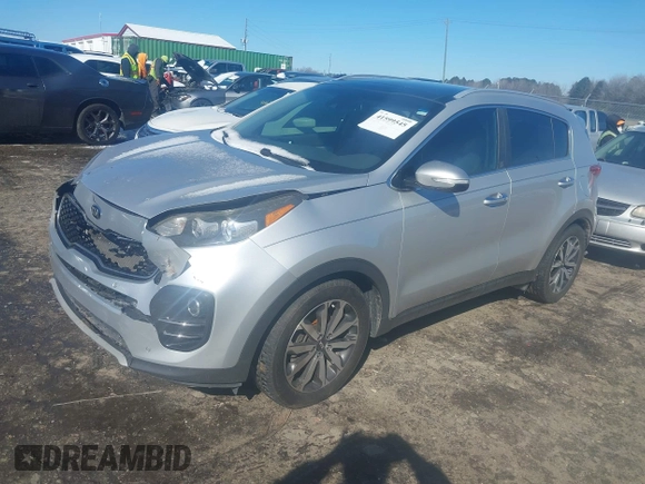 2017 Kia Sportage EX with VIN KNDPN3AC6H7237346, listed as a IAAI auction lot 41599545 with 74,151 mi miles. Bid and sale history available at carsss.com. Image 2.